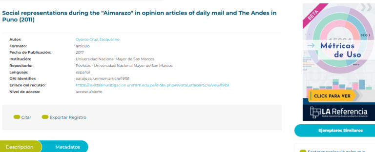 Social representations during the «Aimarazo» in opinion articles of daily mail and The Andes in Puno (2011)