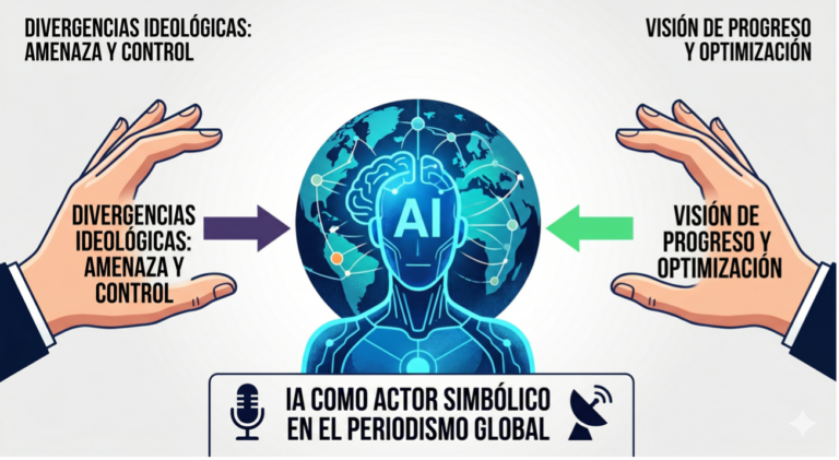 La Inteligencia Artificial como actor simbólico: divergencias ideológicas en el periodismo global